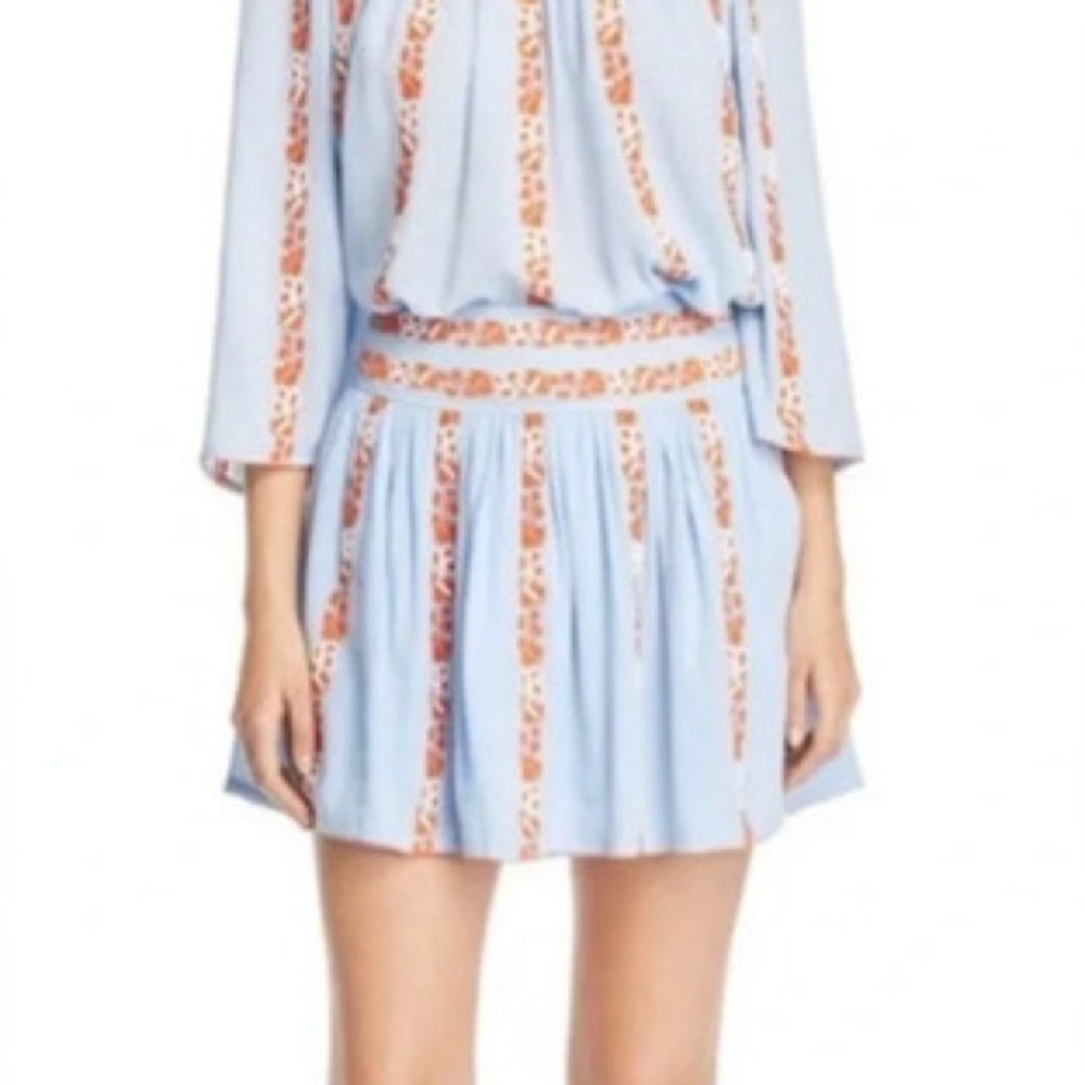 Tory Burch Alexandria Beaded Mini Skirt Embroidered Floral Beading Size 2